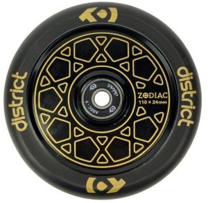 District Zodiac 110 Wheel Black Gold