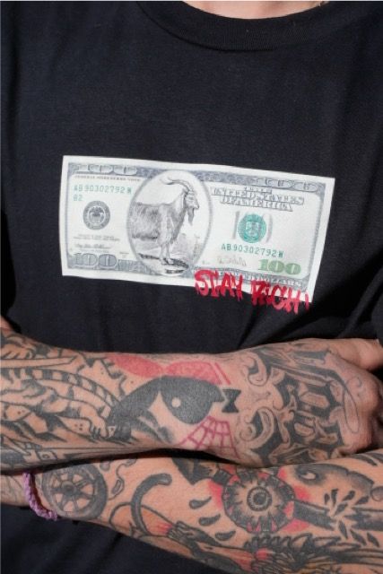T-särk RICH Dollar Goat Black